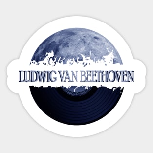 Ludwig van Beethoven blue moon vinyl Sticker